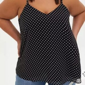 Torrid Chiffon Black&White Polka Dot Top 5